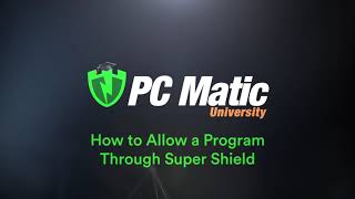 How to Allow a Program Through Super Shield [upl. by Morra434]