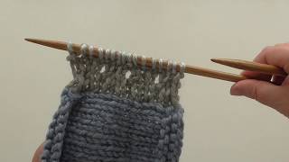 Learn to Knit  Intermediate  1 Stitch Button Hole UK [upl. by Anahcra]