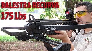 Teste de Tiro com Balestra Recurva de 175 Lbs MK XB21BK  Ventureshop [upl. by Manup174]