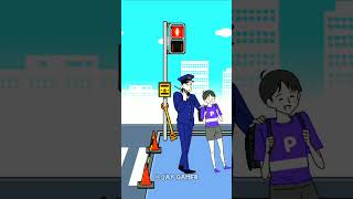 Police stopped the boy from 👮🚏🚎🛣🏢going on the roadshortgameplaygame [upl. by Einavoj]