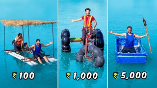 Crazy Boat Making Challenge – ₹10 vs ₹100 vs ₹500🤣 कौन बनाएगा सबसे मजेदार Boat 🚤💥 [upl. by Aedni]