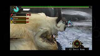 hunt the lagombi level 2 monster hunter portable 3rd mhp3rd guild quests [upl. by Waltner]