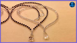 Crystal Necklace Tutorial [upl. by Eenattirb478]