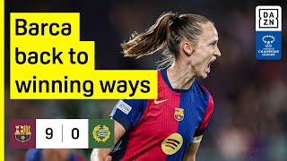 HIGHLIGHTS  FC Barcelona vs Hammarby IF  UEFA Womens Champions League 202425 [upl. by Drarig740]