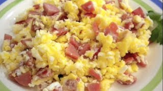 HUEVOS REVUELTOS CON SALCHICHA  Receta Facil [upl. by Clarisa680]