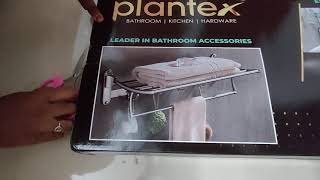 plantex bathroom accessories  new model towel rack  folding towel rack [upl. by Herstein]