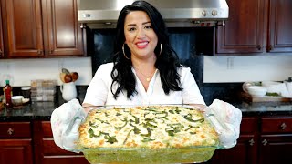 FAMOUS Baked Mexican Chicken and Rice Poblano Casserole Recipe [upl. by Adner]