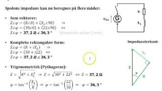 AC Impedansbegrebet  spolen 23 [upl. by Eselrahc684]
