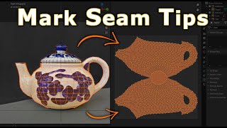 Blender 28  Mark Seam Tips amp UV Layout Beginners Crash Course [upl. by Hterrag]