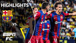 Barcelona vs Cadiz  LALIGA Highlights  ESPN FC [upl. by Riccardo]