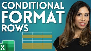 Excel Conditional Formatting with Formula  Highlight Rows based on a cell value [upl. by Kcir]