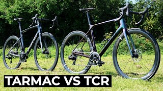 Specialized Tarmac SL7 Vs Giant TCR Advanced Pro The Ultimate Carbon Race Bike Shootout [upl. by Magavern]