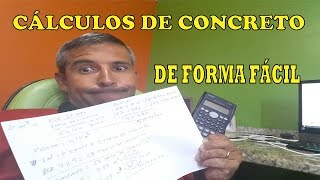 CÁLCULO DE CONCRETO DE FORMA FÁCIL USINADO E TRAÇO DE BETONEIRA DE UMA LAJE [upl. by Margo]