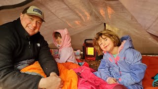 Cold Weather Camping Tips  Taking Beginners Camping with Kids [upl. by Nodlew460]