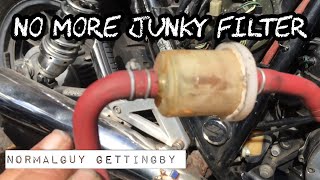 Let’s Change out old Fuel Filter and Fuel Lines Honda Shadow [upl. by Charteris]