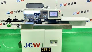 JCWCST12  Automatic 8 Wires Cutting Stripping Fluxing amp Tin Dipping Machine [upl. by Odlanir252]