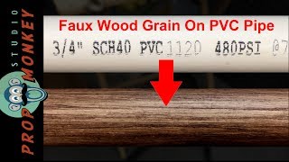 Faux Wood Grain On PVC Pipe [upl. by Ahkeber442]