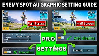 PUBG ENEMY SPOT ALL GRAPHICS SETTING GUIDE  Pubg Full Screen Size Setting [upl. by Aseel95]