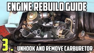 Unhook and remove carburetor  Vespa LML Engine rebuild tutorial Part 3 [upl. by Aikcir]