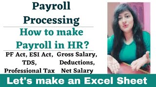 How to make Payroll in Excel for beginners  Payroll Processing in India hr readytogetupdate [upl. by Key]