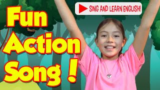 Childrens English Learning  Songs with Lyrics and Actions Hands in the Air [upl. by Jared]