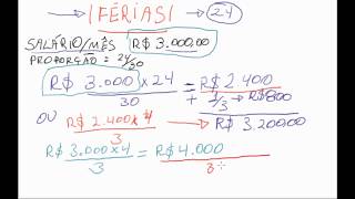 Férias calculo simples férias proporcionais quando há falta no período aquisitivo [upl. by Anazraf]