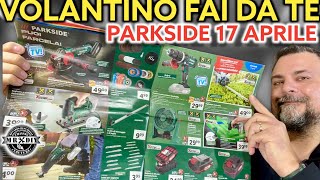 Volantino Parkside Lidl fai da te 17 aprila 2023 tornio smerigliatrice a batteria guida bloccaggio [upl. by Ayyn159]