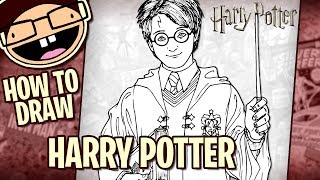 Learn How to Draw Harry Potter StepbyStep 👽⚡ [upl. by Bluefield]