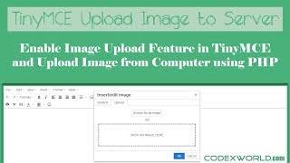 How to Upload Image in TinyMCE Editor using PHP [upl. by Novello]