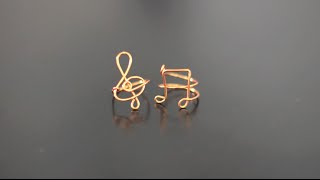 Musical Notes Wire Ring How I Made [upl. by Llemhar290]