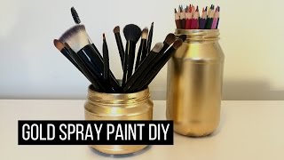 Gold spray paint DIY [upl. by Mehcanem]