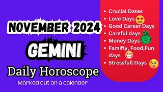 Gemini November 2024 Monthly Horoscope [upl. by Rego86]