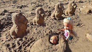 Elsa and Anna toddlers play in the sand [upl. by Koss230]