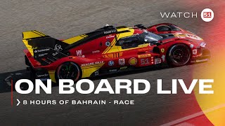 Onboard the 51 LIVE race action at 8H of Bahrain 2024  Ferrari Hypercar  FIA WEC [upl. by Arrac]