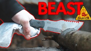 Worlds Most Hyped Knife Almost Injured us  Tops Tom Brown Tracker [upl. by Kelson]