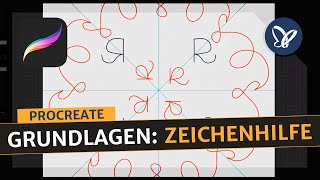 ProcreateTutorial Digitales Zeichnen auf dem iPad – Zeichenhilfe [upl. by Auqcinahs476]