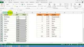 Excel  358  Rangliste bei Sportereignis  AGGREGAT [upl. by Nibur150]