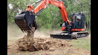 853 LARGEST most POWERFUL Kubota Excavator KX 080 4 [upl. by Novyart]