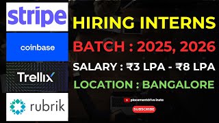 Top Software Engineering Internships for 2025 amp 2026  Stripe Coinbase Rubrik and Trellix [upl. by Jat]