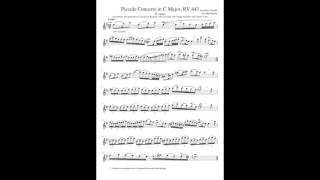 Vivaldi Piccolo Concerto in C Major RV 443 II Largo piano accompaniment only [upl. by Padget]