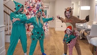 CHRISTMAS ONESIE DANCE BATTLE AGAINST JOJO SIWA AND EVERLEIGH [upl. by Aymer]