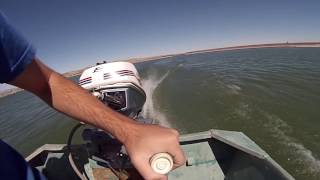 12ft Jon Boat with 6 hp Evinrude Outboard [upl. by Bernadine]