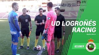 Resumen del partido UD Logroñés vs Racing · 5 de enero del 2019 [upl. by Siderf]