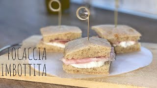 RICETTA FOCACCIA IMBOTTITA con prosciutto e mozzarella [upl. by Jaddan]