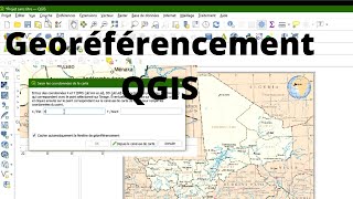 le géoréférencement dune carte dans qgis [upl. by Yelnoc]