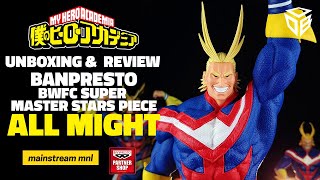 ALL MIGHT Banpresto BWFC Super Master Stars Piece Anime  My Hero Academia  Unboxing and Review [upl. by Solenne]