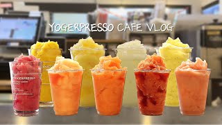 【4K】SUB 거친 매력의 소유자 익스트림 스무디❤🧡💛💚💜│YOGERPRESSO CAFE VLOG│요거프레소 브이로그│카페 브이로그│ASMR│ [upl. by Noit702]