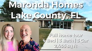 New Home Tour Sierra Model  Maronda Homes  4 Bed  3 Bath  3 Car  2435 sq ft  Fruitland Park [upl. by Fabron]