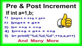 Pre and Postincrement operator in c  increment and decrement operators in c  Hindi Tutorial Video [upl. by Emoraj]