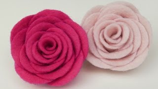 How to make Felt roses I Easy felt flower [upl. by Nilrem]